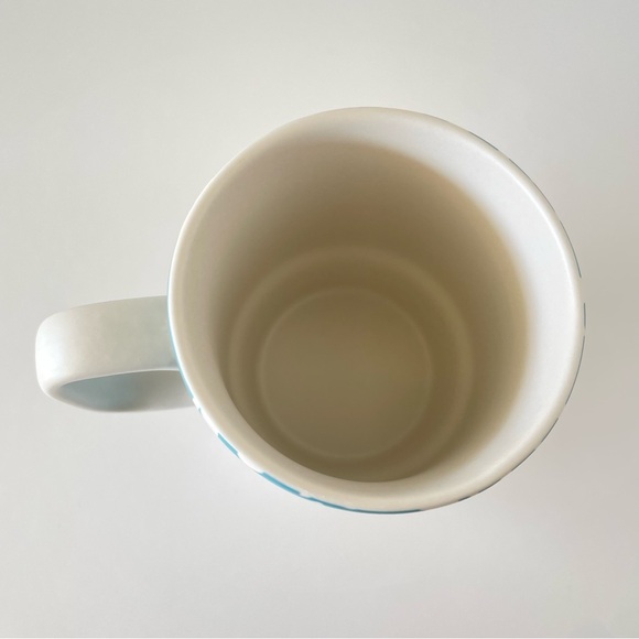 Starbucks 2016 Blue Abstract Floral Print 12oz Mug Stackable Coffee Tea - Picture 6 of 8